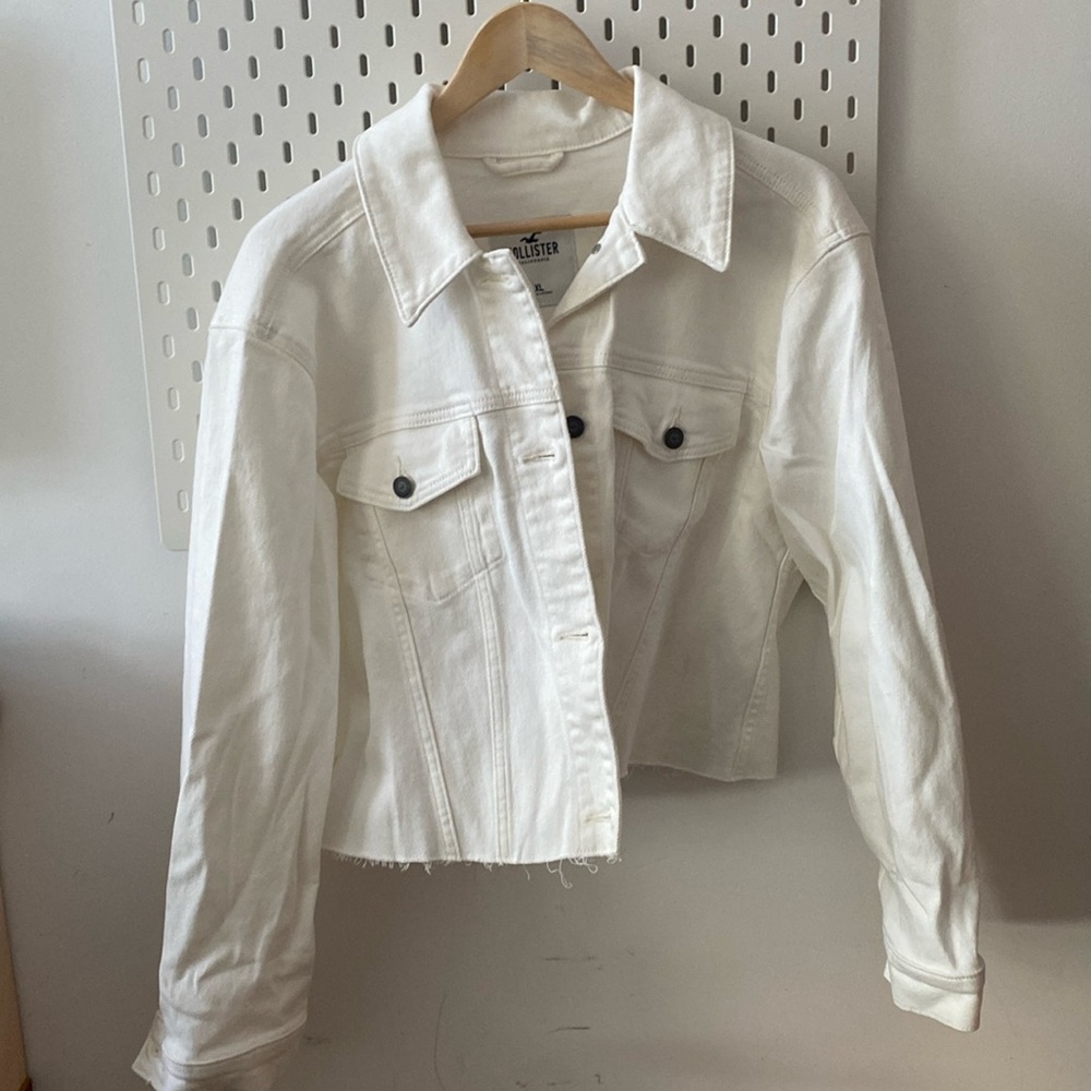 White Hollister Jean Jacket